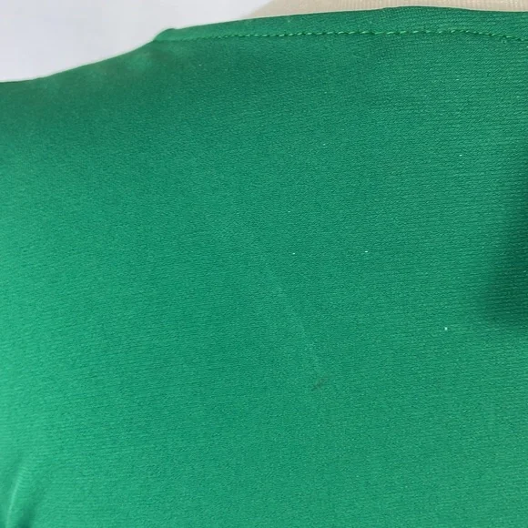 NWT. New York & Company Green Faux Wrap Dress w/Cascading Side - Size Medium - Picture 11 of 17